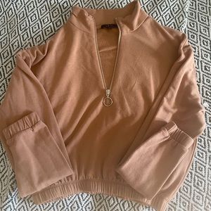 Cropped tan sweater